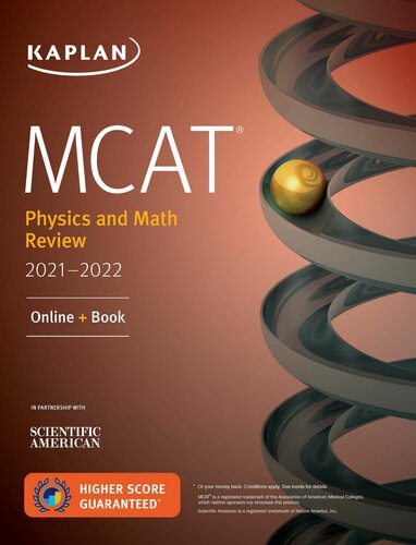 مرور فیزیک و ریاضی MCAT ۲۰۲۱-۲۰۲۲: آنلاین + کتاب ۲۰۲۰