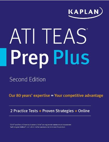 آمادگی برای آزمون ATI TEAS Prep Plus: ۲ آزمون تمرینی + راهکارهای اثبات شده + آنلاین ۲۰۱۹
