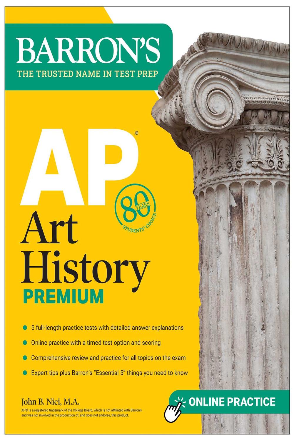 کتاب آماده سازی AP Art History Premium، چاپ ششم: کتاب تمرین با ۵ آزمون تمرینی + مرور کامل + تمرین آنلاین ۲۰۲۳