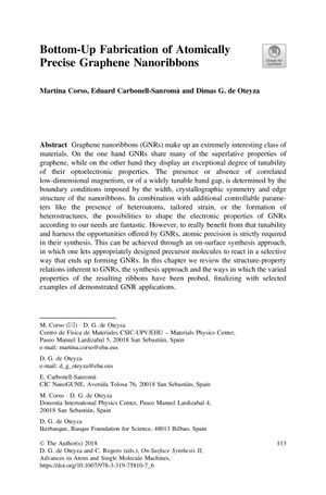 ساخت نانوارگ های گرافنی با دقت اتمی از پایین به بالا ۲۰۱۸