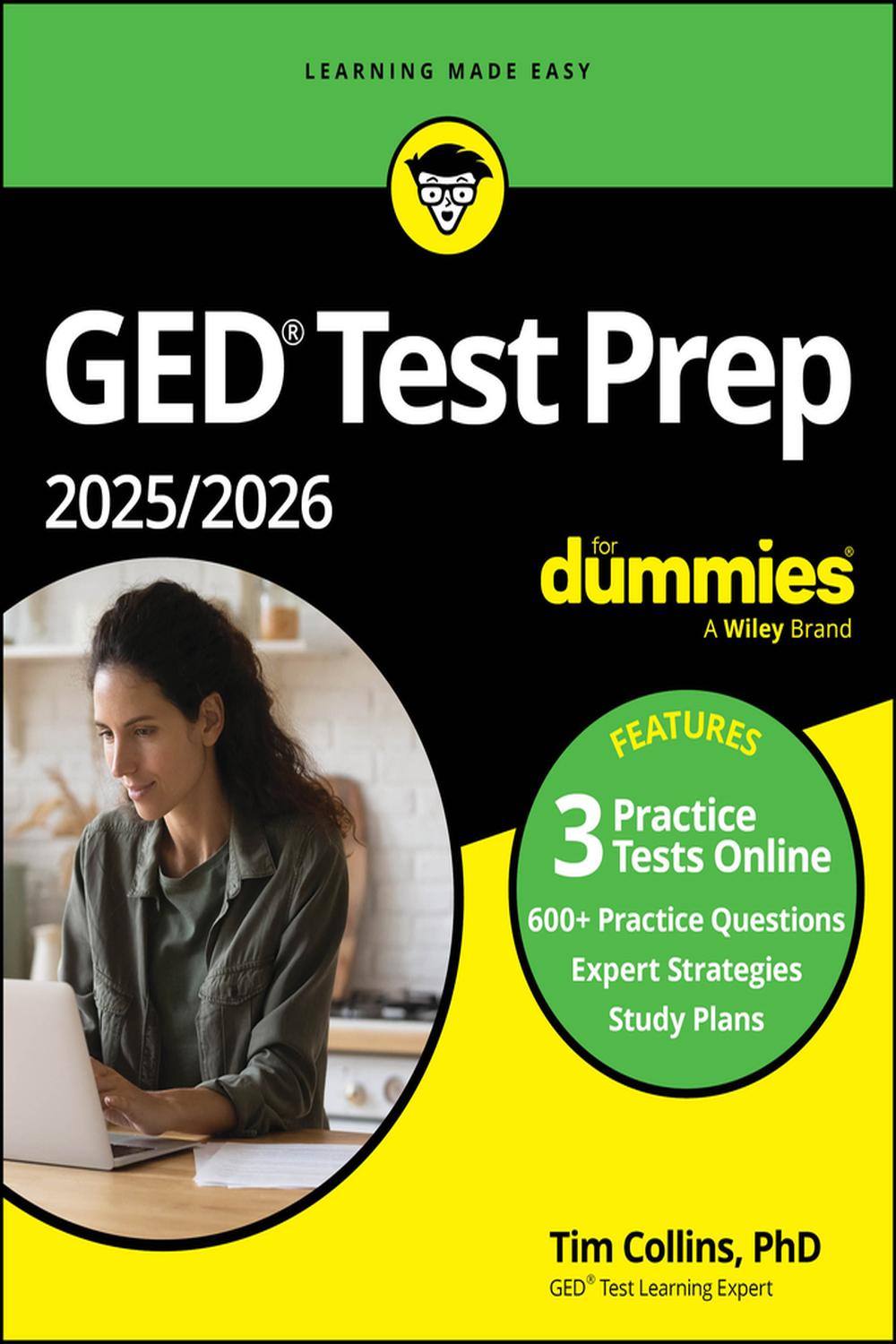 آمادگی برای آزمون GED ‎2025/2026 ‎فار ‎Dummies: کتاب + 3 آزمون تمرینی آنلاین