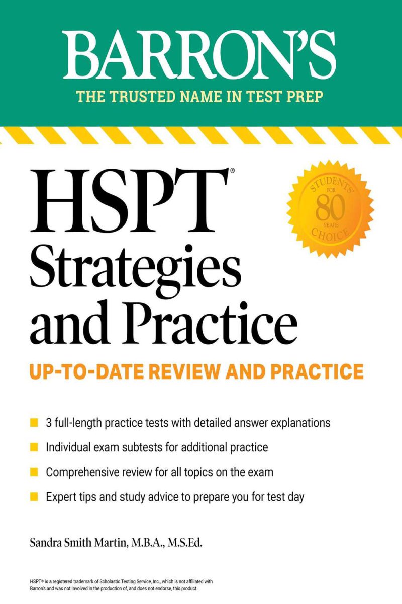 راهبردها و تمرین‌های HSPT، ویرایش دوم: کتاب آمادگی با ۳ آزمون تمرینی + مرور جامع + تمرین + راهبردها