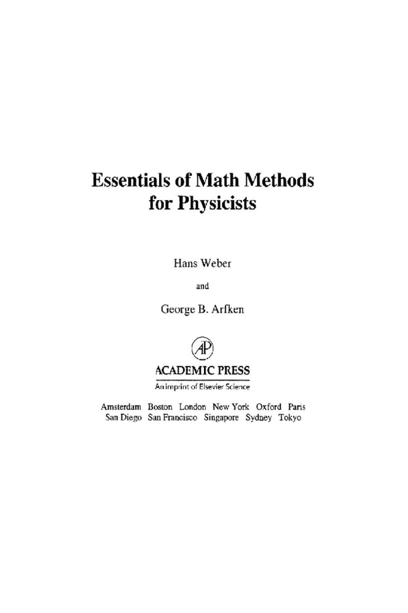 اصول روش‌های ریاضی برای فیزیکدانان