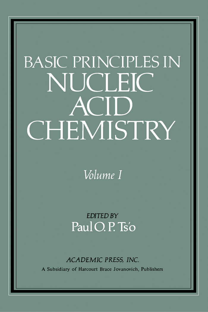 اصول مبانی در شیمی اسیدهای نوکلئیک، جلد ۱